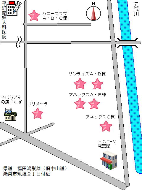 所在地案内図